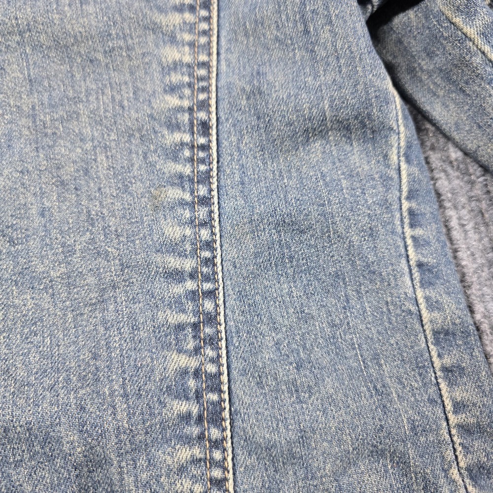 Abercrombie Jacket Girls Large Blue Denim Trucker Jean Coat Washed Fade Vintage - Picture 5 of 11